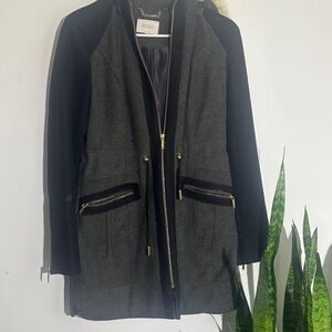 Laundry By Shelli Segal Charcoal and Black Utility Jacket